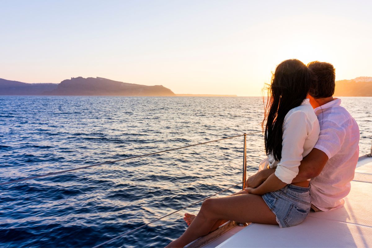 A couple celebrating Valentine's Day at Seaside