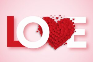 A banner for Valentine's Day blog